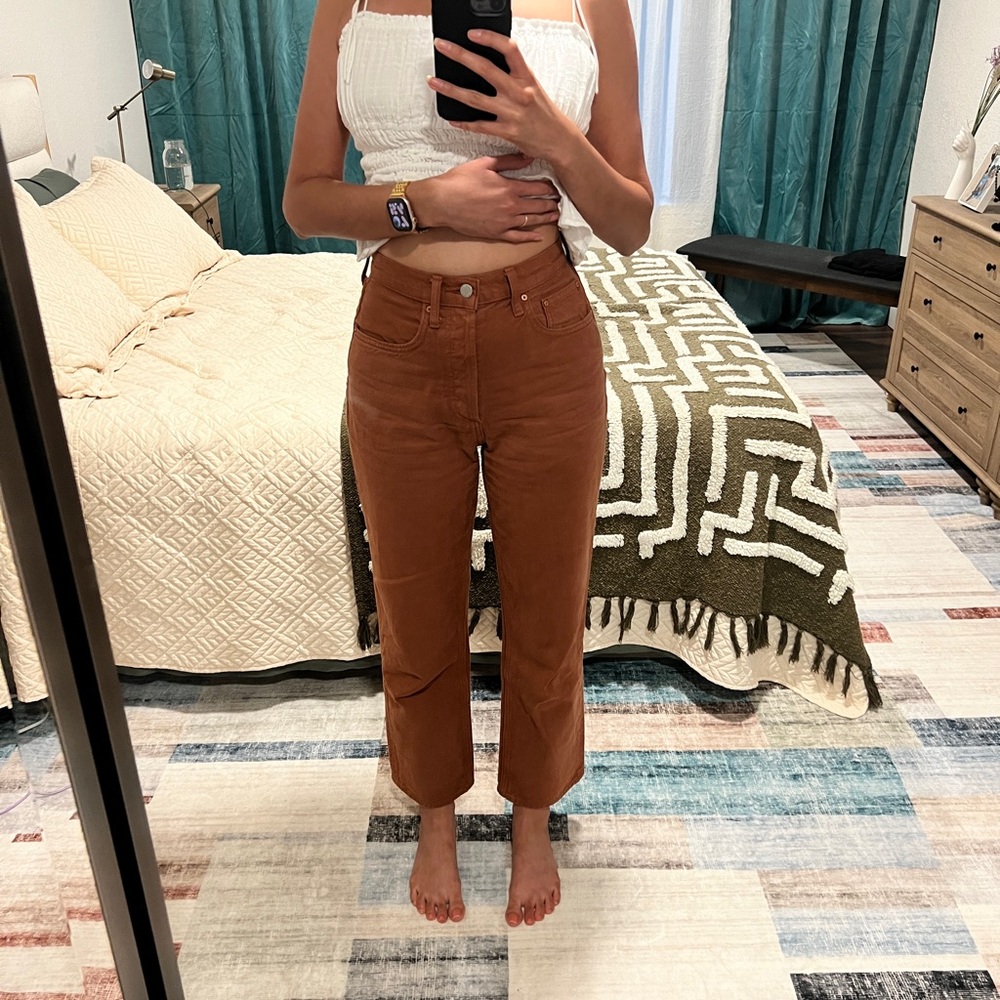 Aritzia Denim Forum Joni High-Rise Loose - Brown